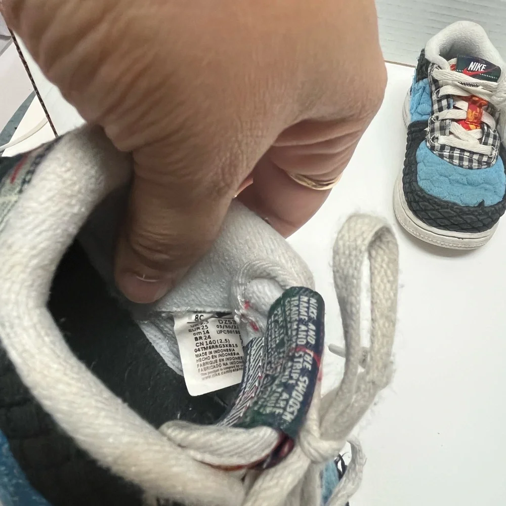 Nike Force 1 LV8 CD4 Toddler Sneakers – Size‎ 8C – Black/White/University Blue